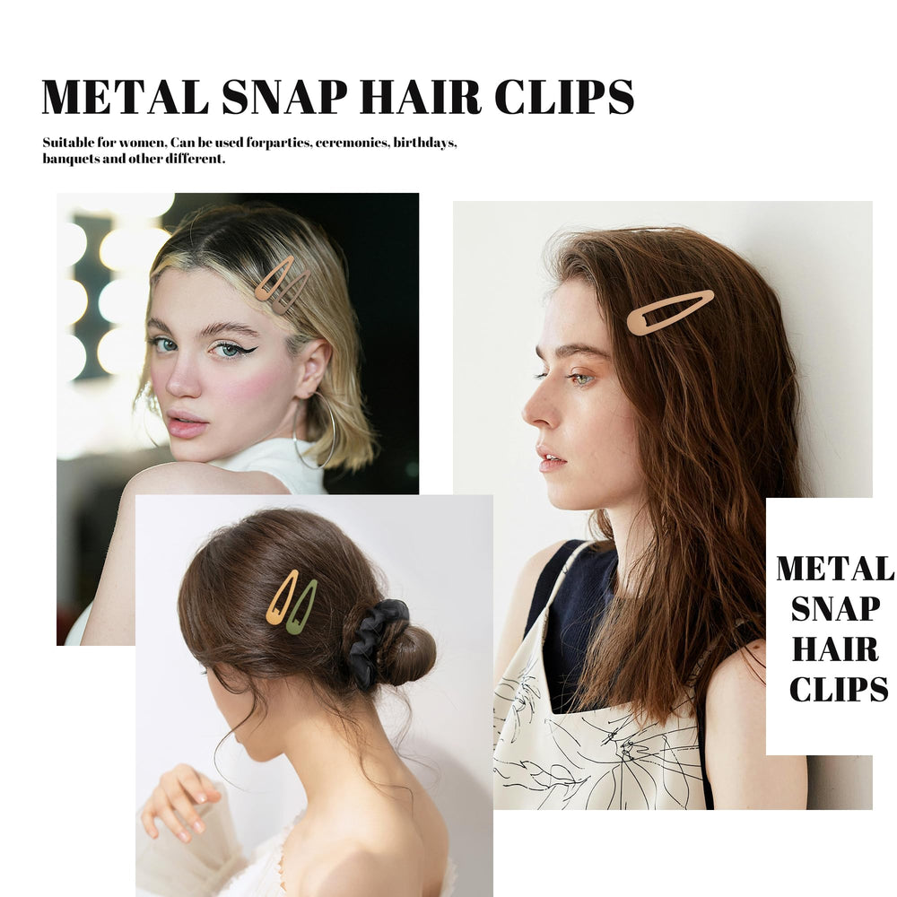 Cptots gray metal snap clip keeps bangs in place with lightweight comfort.