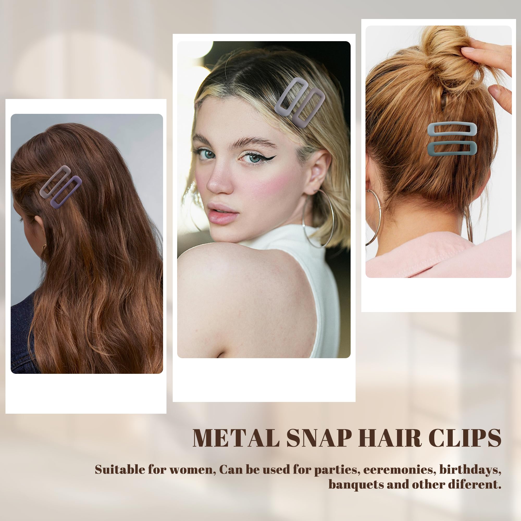 Cptots thin-hair friendly snap clip provides reliable hold.