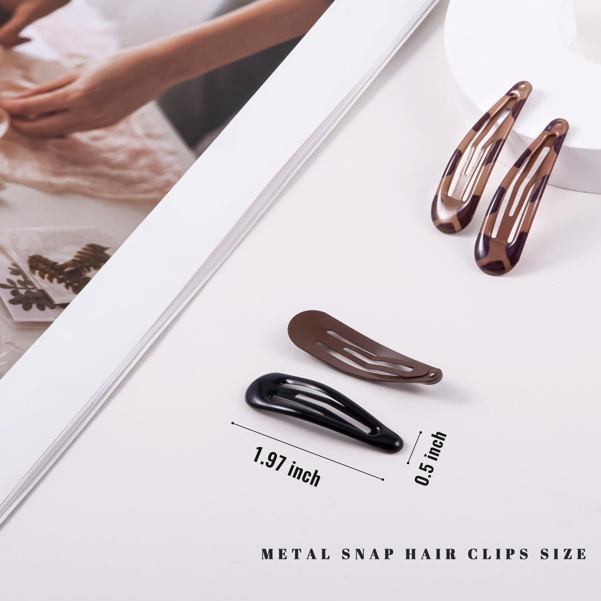 Cptots 20-piece metal hair clip set in tortoiseshell