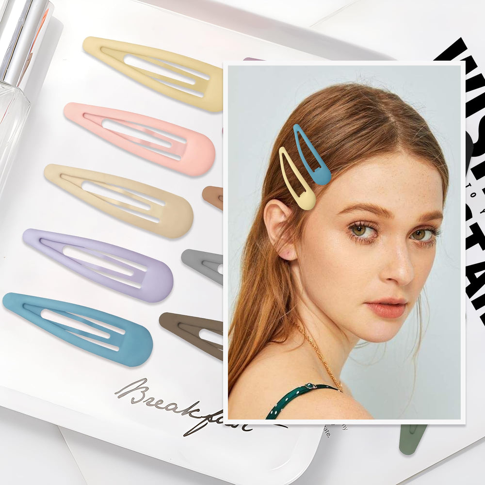 Cptots water drop matte rose hair clip for refined style.