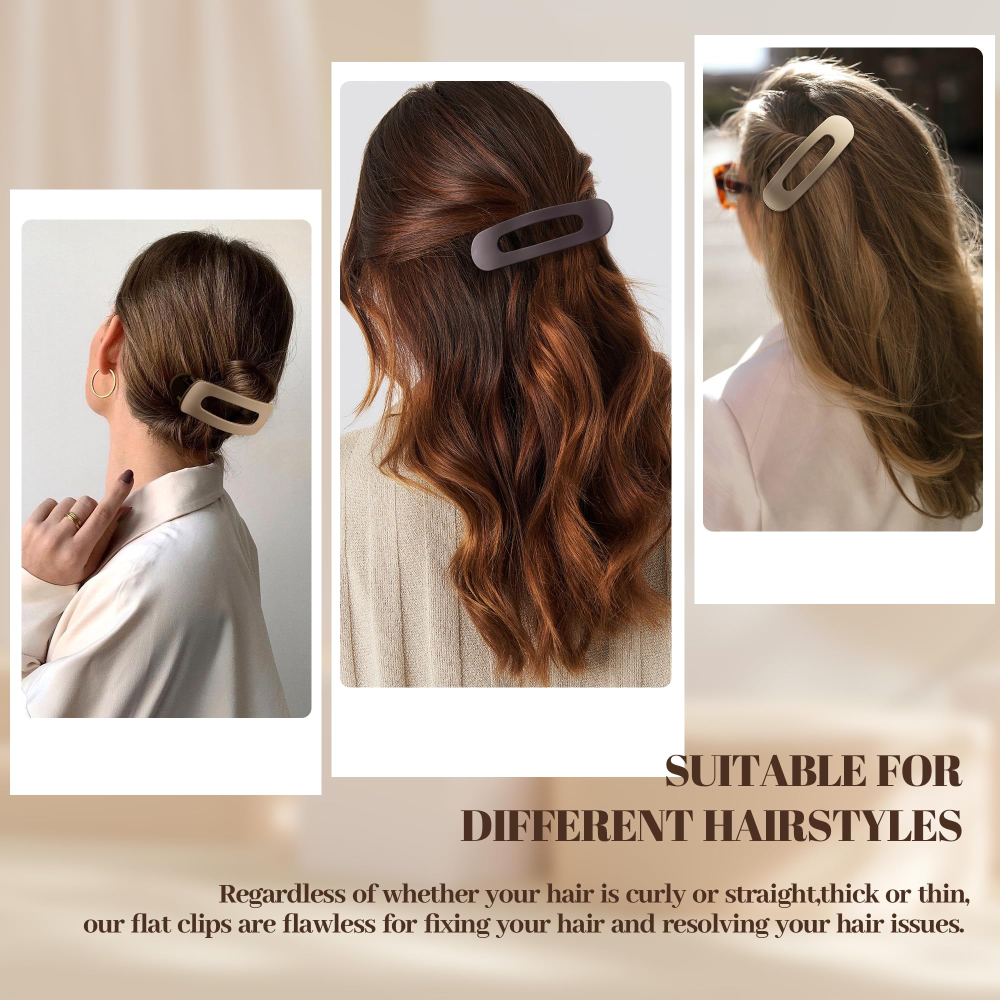 Cptots hair accessory clip for work or study, easy removal and gentle hold.