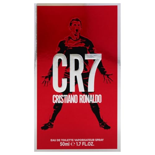 CR7 for men label image reinforcing lifestyle-inspired fragrance approach.