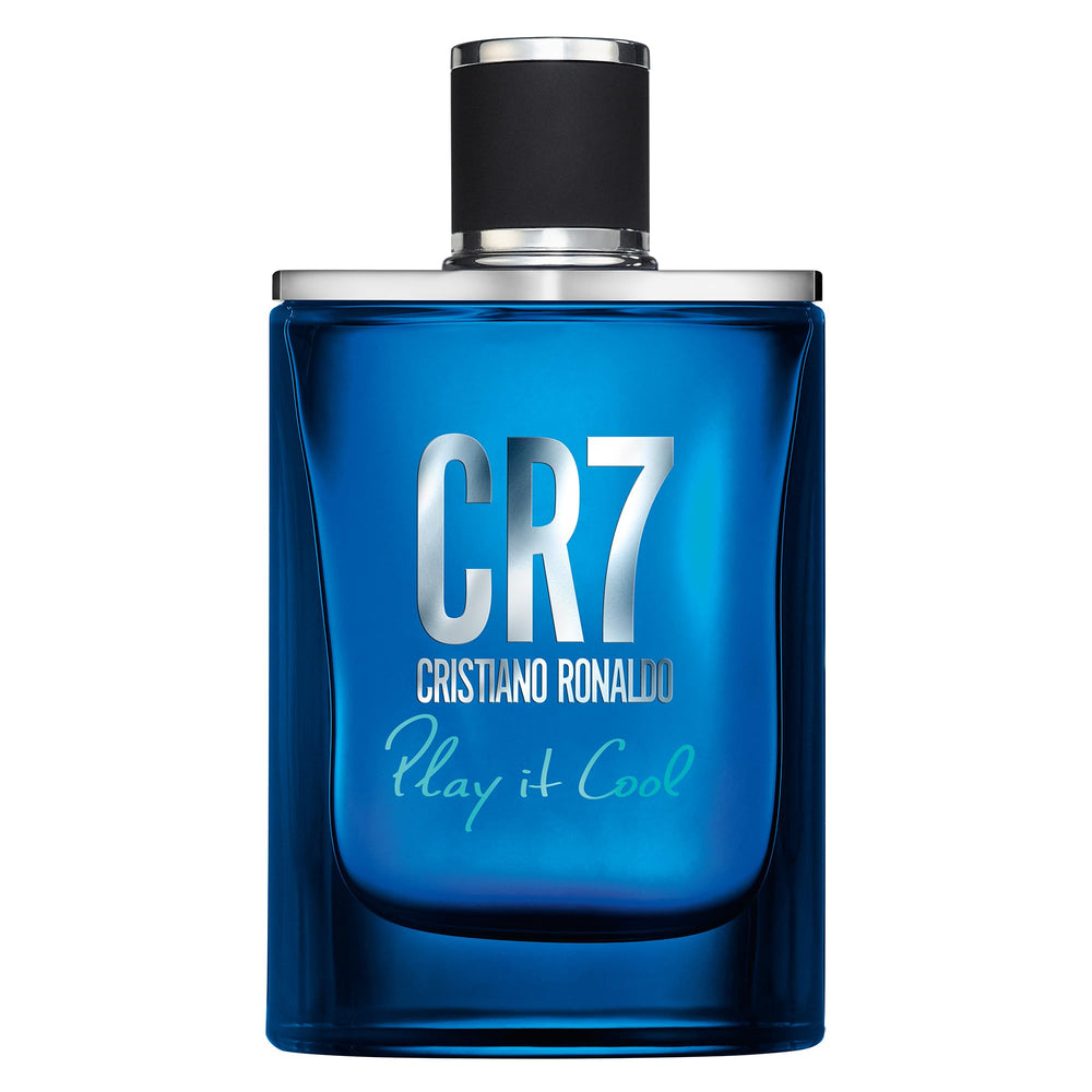 CR7 Play It Cool bottle front showcases sleek translucence for daily wear