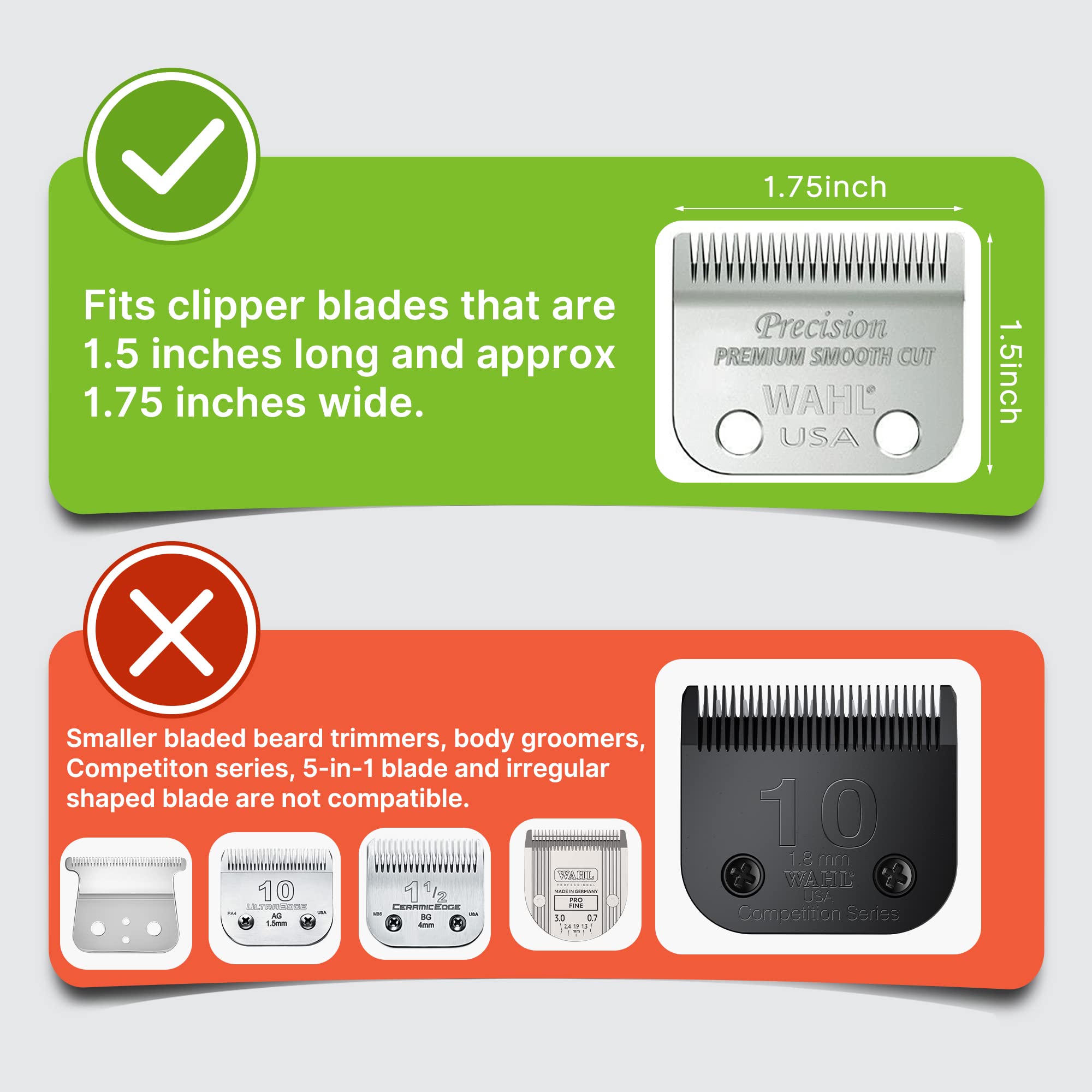CR8GR8 clipper guard 2-inch for clean, uniform cuts on longer styles.