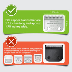 CR8GR8 clipper guard 2-inch for clean, uniform cuts on longer styles.