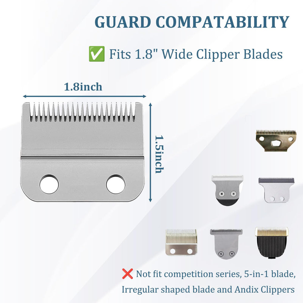 CR8GR8 guards snapped securely onto clipper blades for steady cuts.