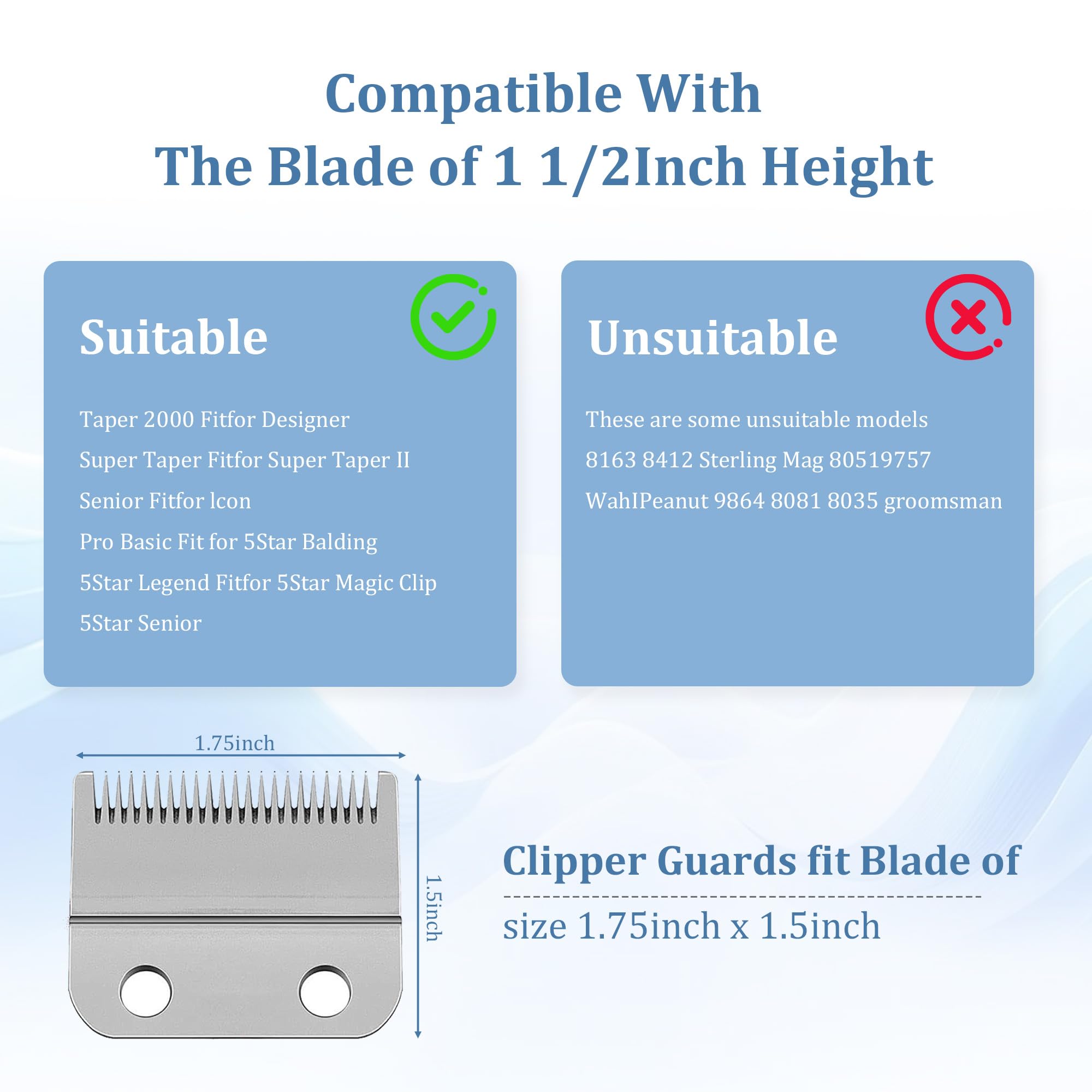 CR8GR8 durable clipper guard front view with secure design.