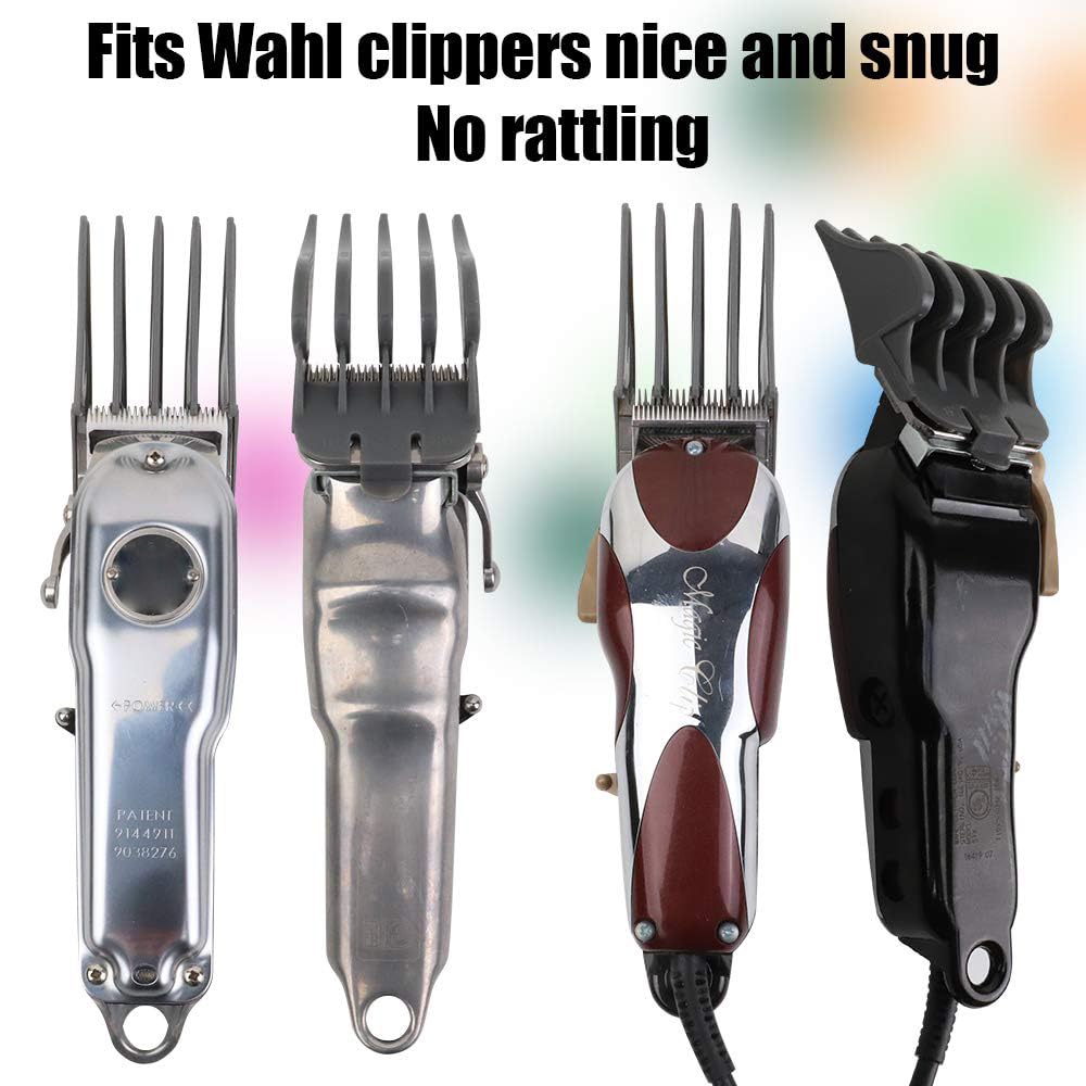 CR8GR8 guards in use for versatile home haircut applications.