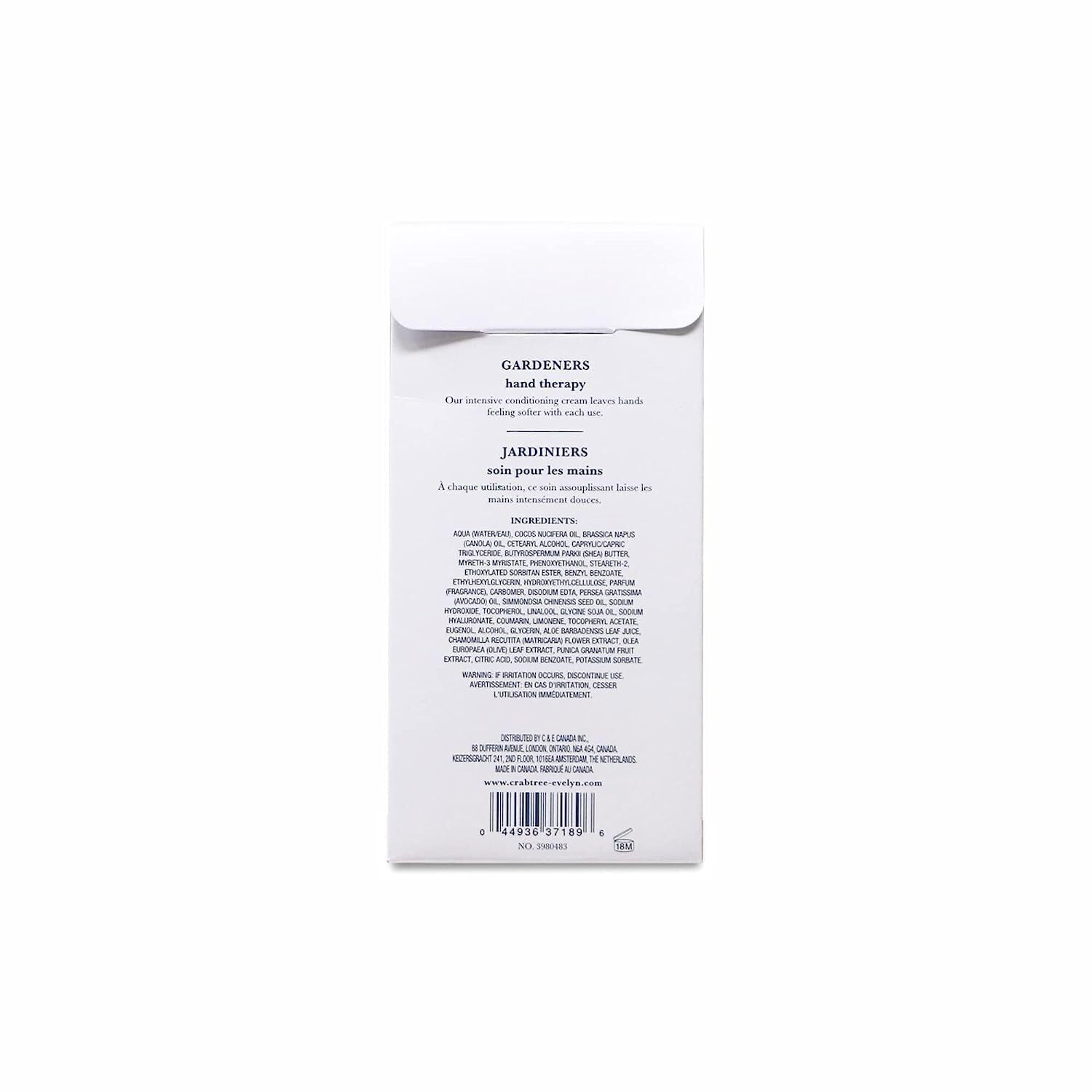 Crabtree & Evelyn Gardeners Hand Therapy cream closeup showing rich texture.