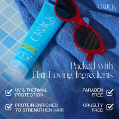Crack Hair Fix ofrece protección térmica para secador y plancha.