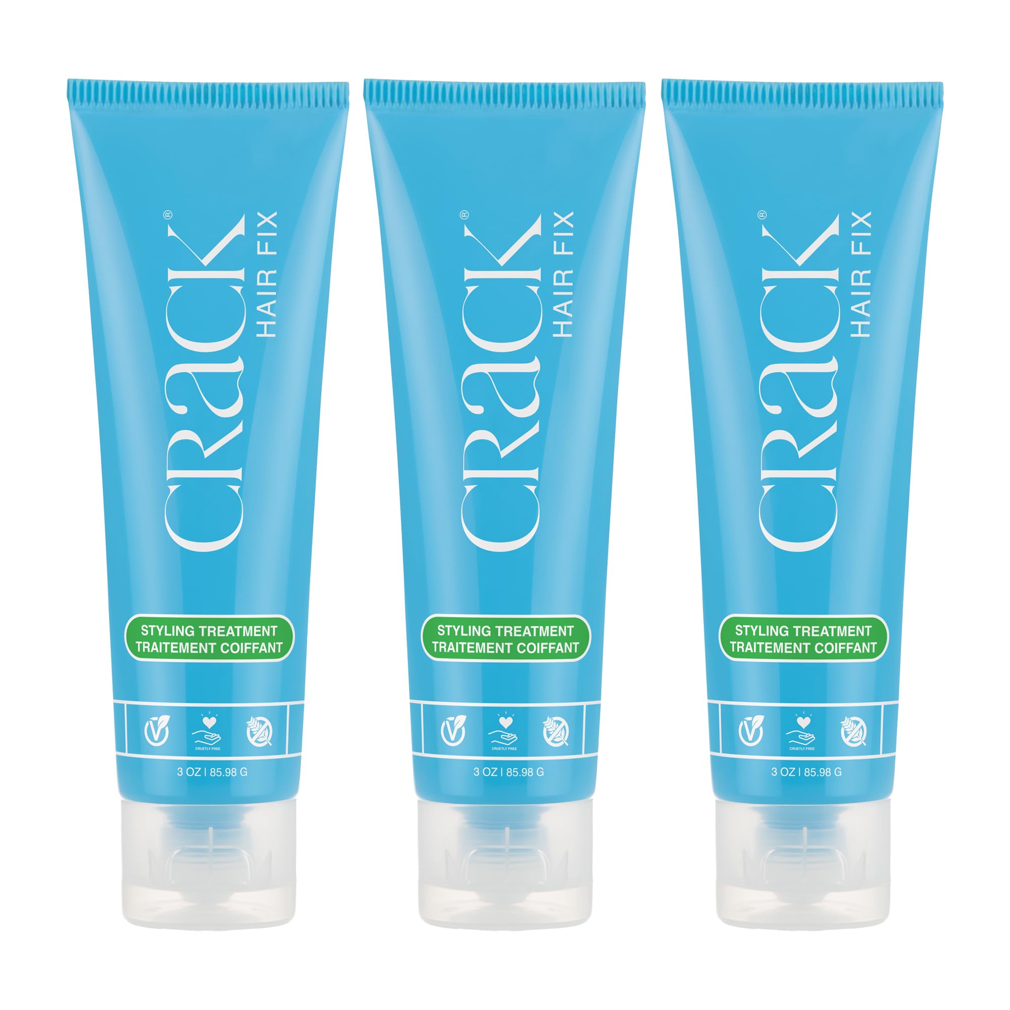 Crack Hair Fix Styling Cream leave-in smooths frizz and adds shine for easy styling.