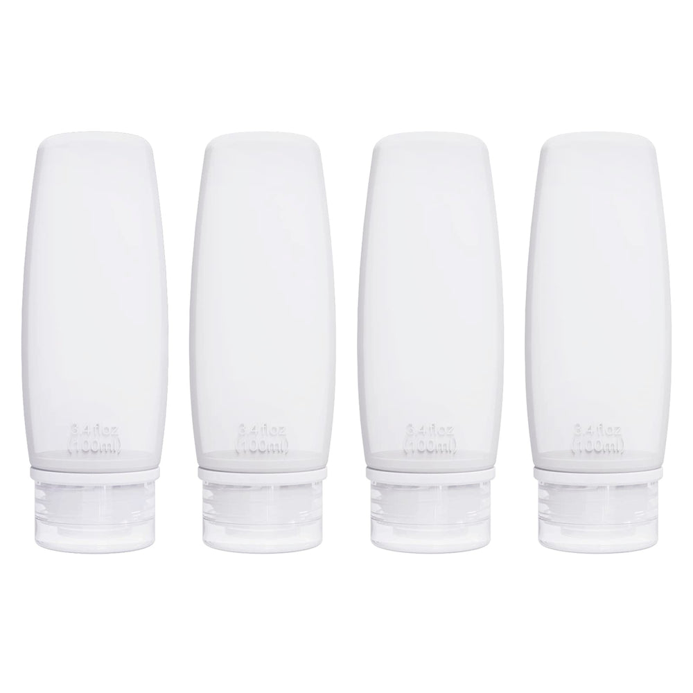 Craftend silicone travel bottles 4-pack for organized toiletries on the go.