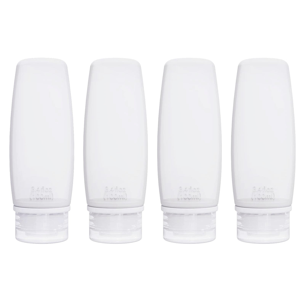 Craftend silicone travel bottles 4-pack for organized toiletries on the go.
