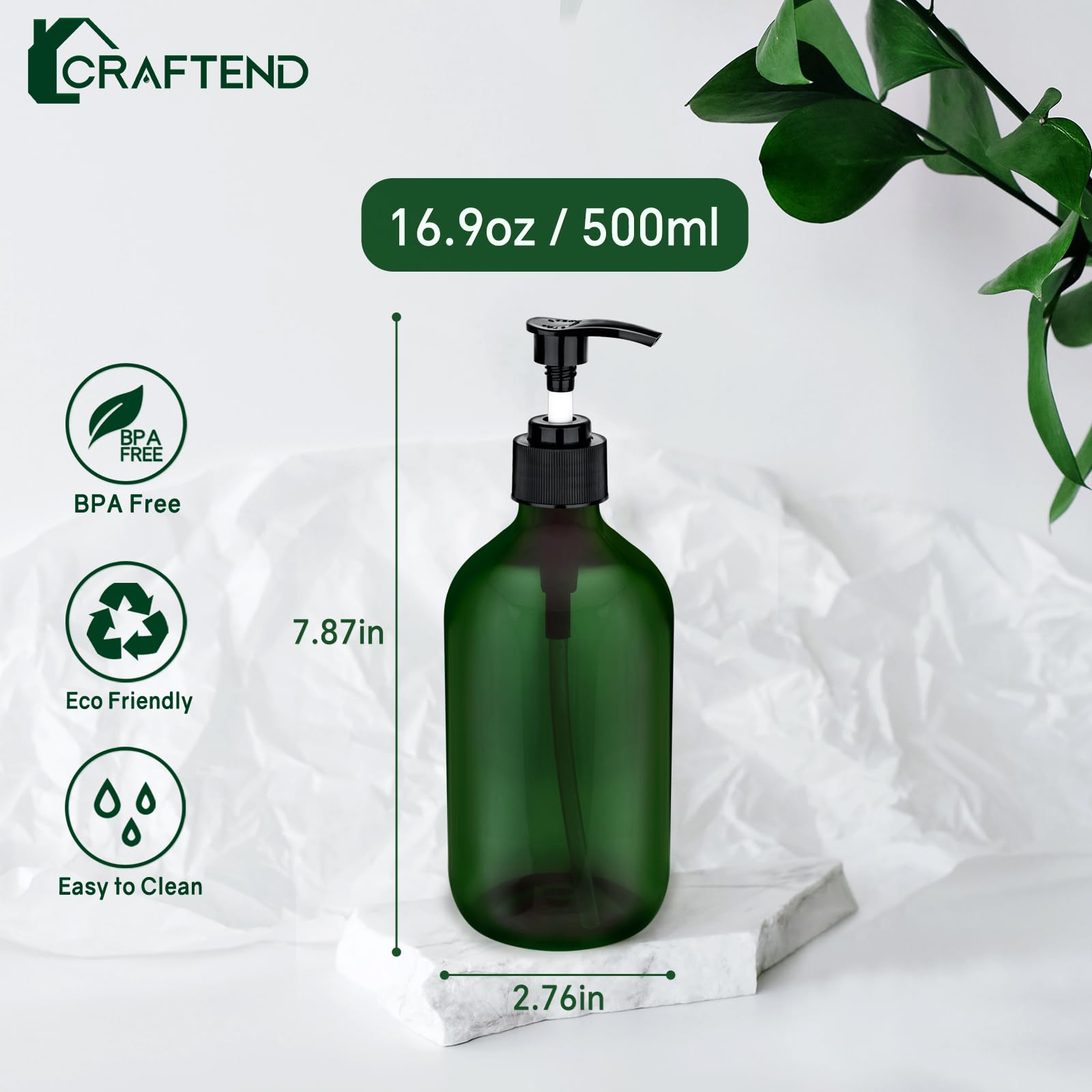 Craftend transparent PET bottle showcases lightweight durability for everyday liquids.