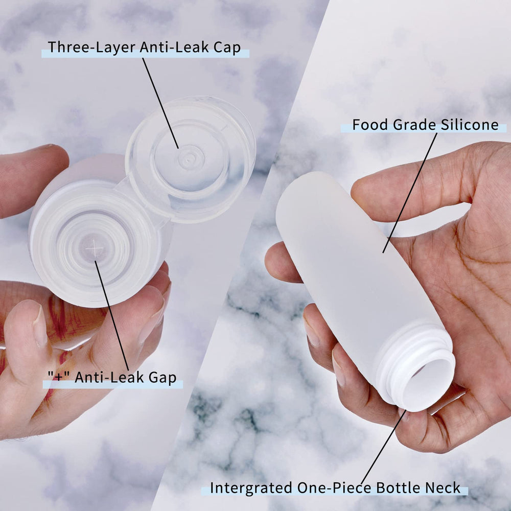 Craftend TSA-approved 3.4 oz bottles fit cabin luggage and security checks.