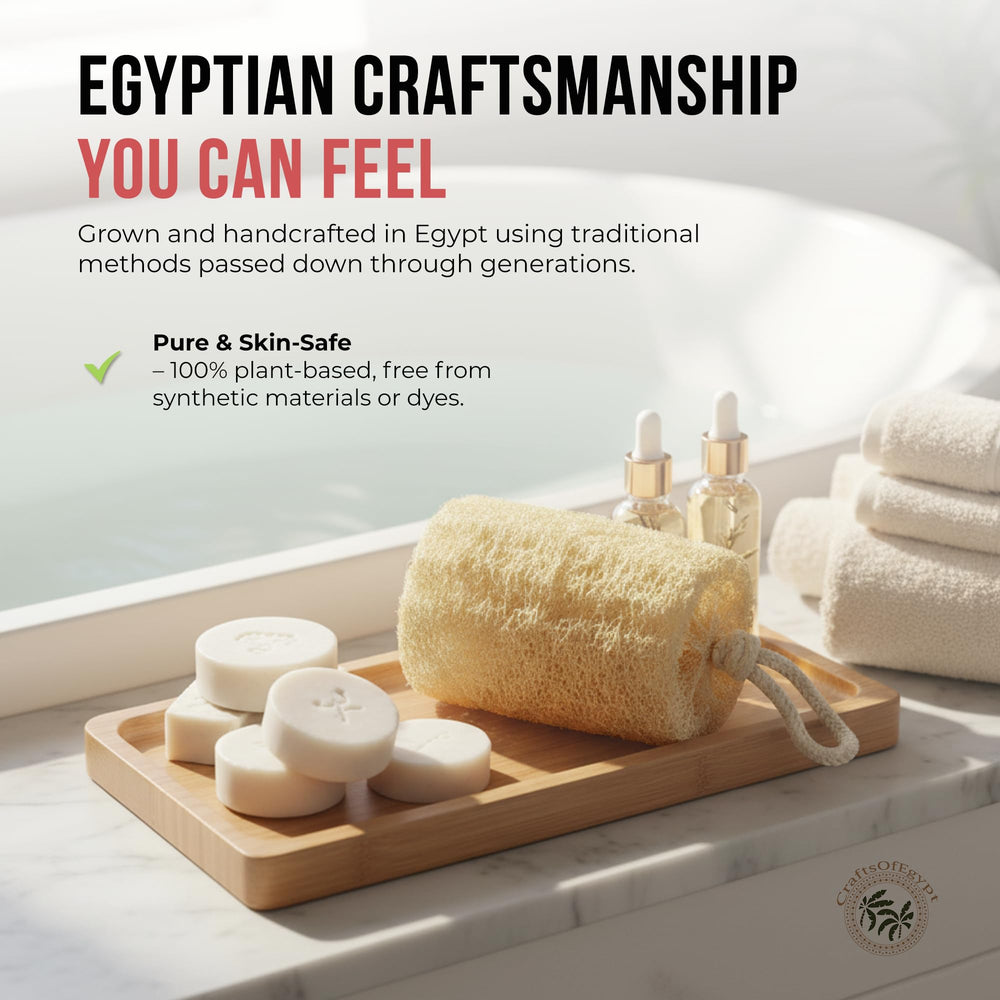 CraftsOfEgypt luffa regalo, conjunto de baño elegante para cualquier ocasión.
