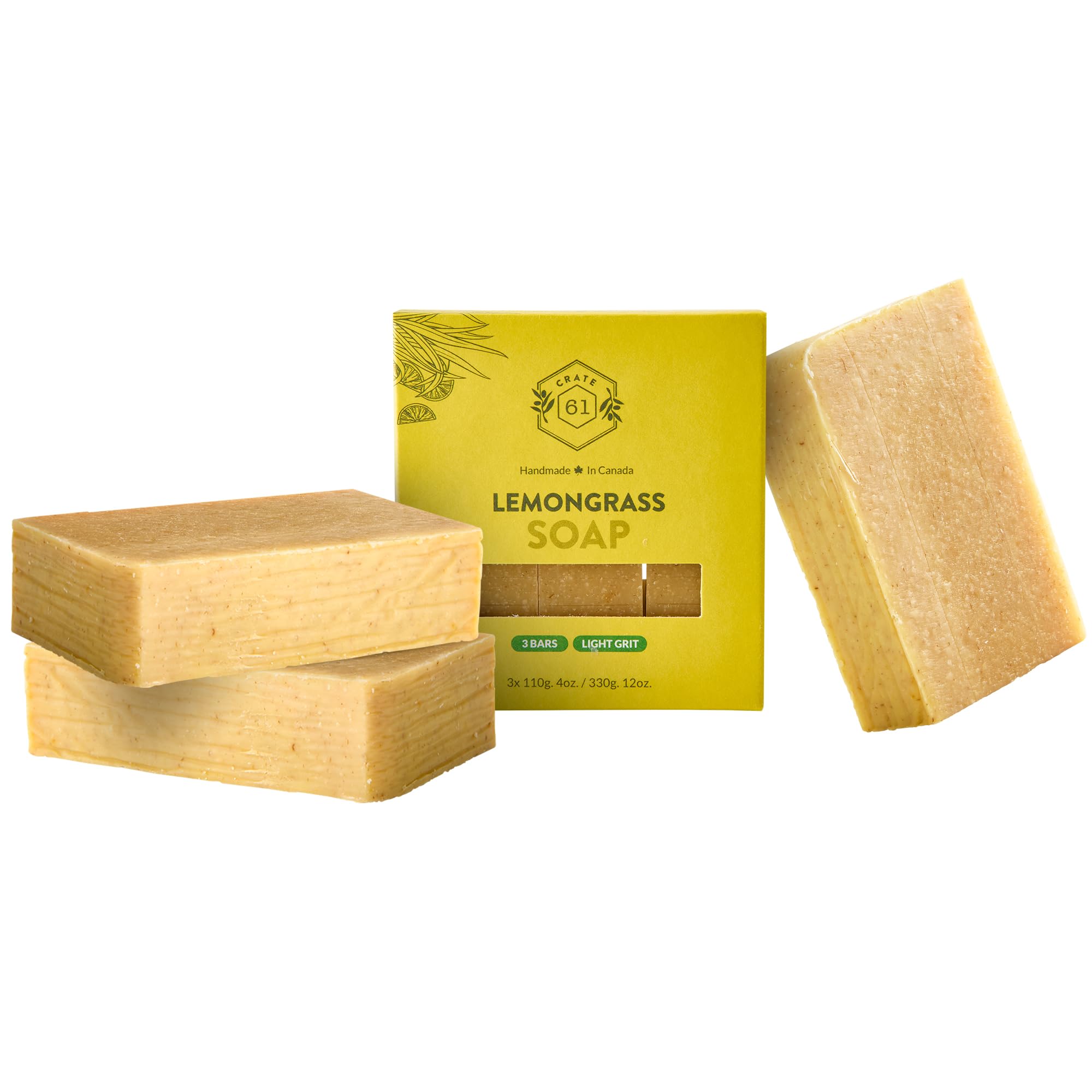 Crate 61 Organics barra jabón natural citronela para uso diario.