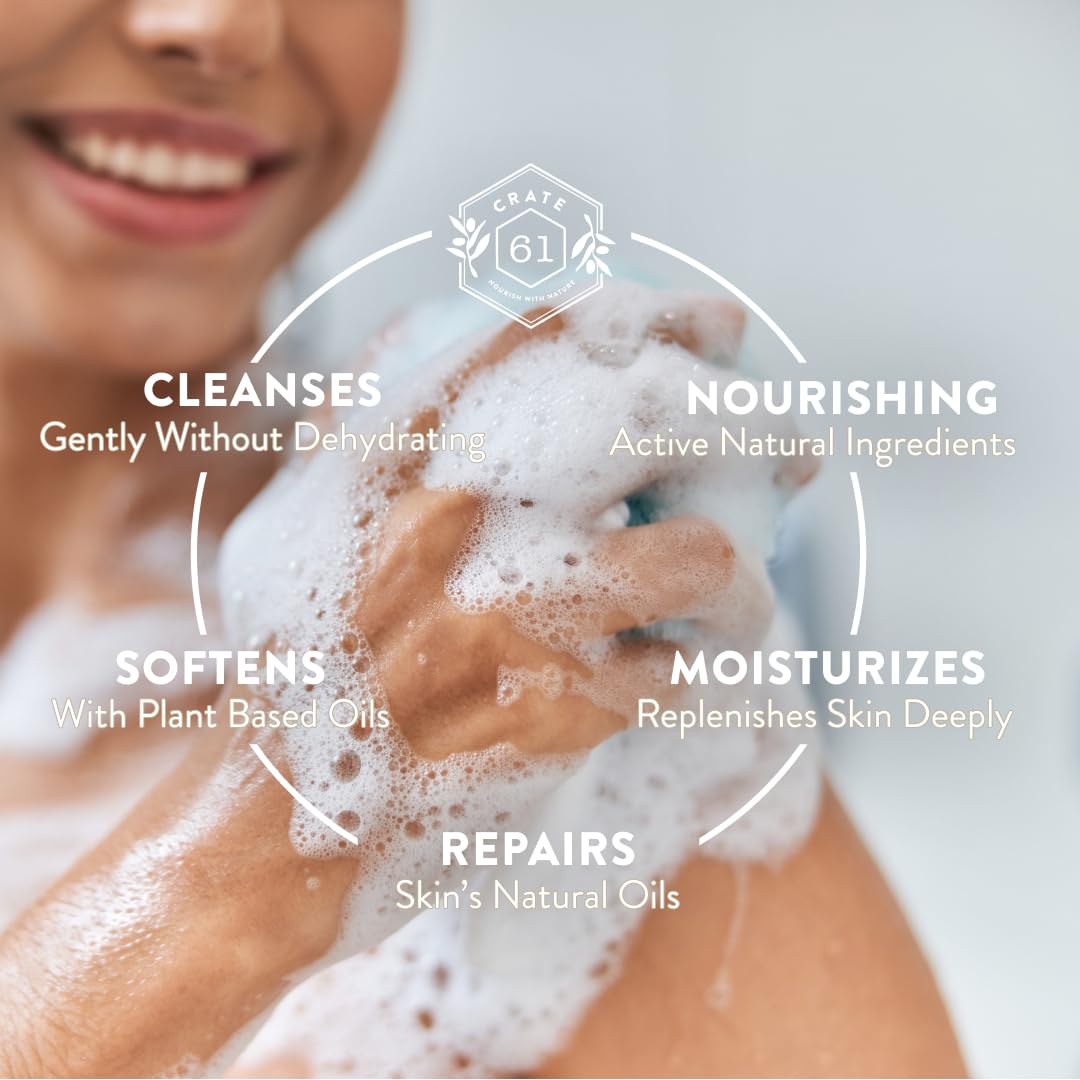 Crate 61 Organics Citrus Bar Soap texture closeup reveals creamy lather and soft sheen.