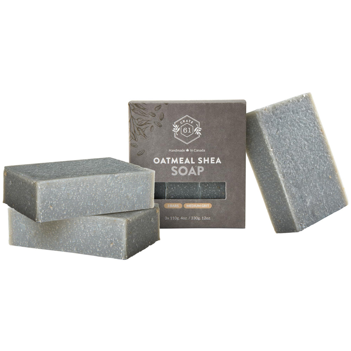 Crate 61 Organics, barra con aceites naturales para piel suave.