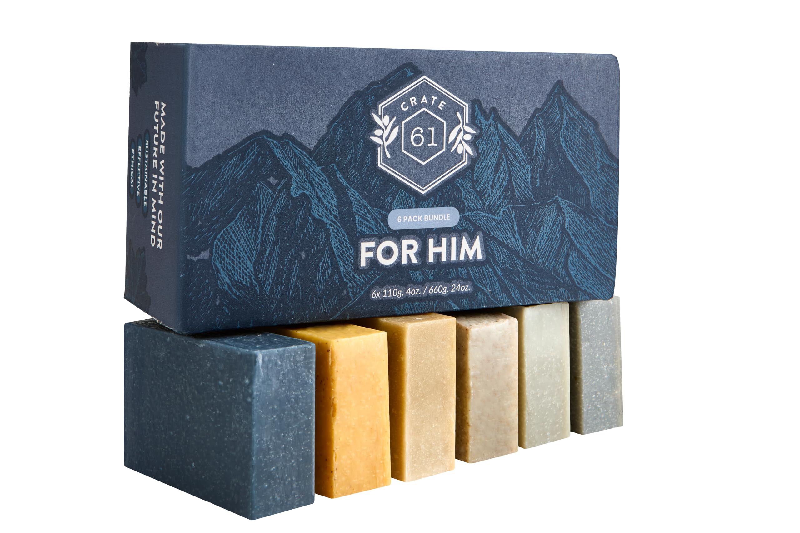 Crate 61 Organics sin químicos; fragancias naturales y colores de minerales.