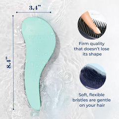 Crave Naturals Biggie Glide-Thru Brush wet use gently detangles damp hair in the shower.