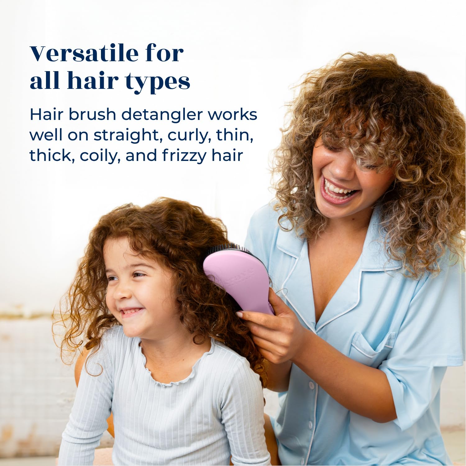 Crave Naturals Glide Thru Brush with grip-handle, easy to hold during styling sessions.