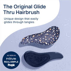 Crave Naturals Glide Thru brush side grip highlights comfortable handling during detangling.