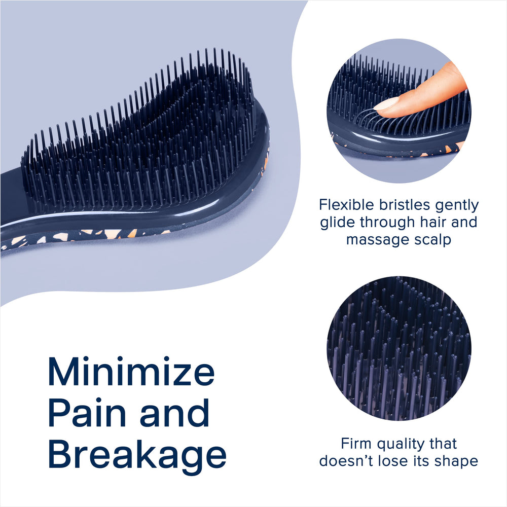 Crave Naturals Glide Thru brush in wet hair-use scenario glides without pulling.