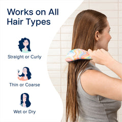 Crave Naturals Glide Thru Brush on wet hair demonstrates gentle glide without tugging.