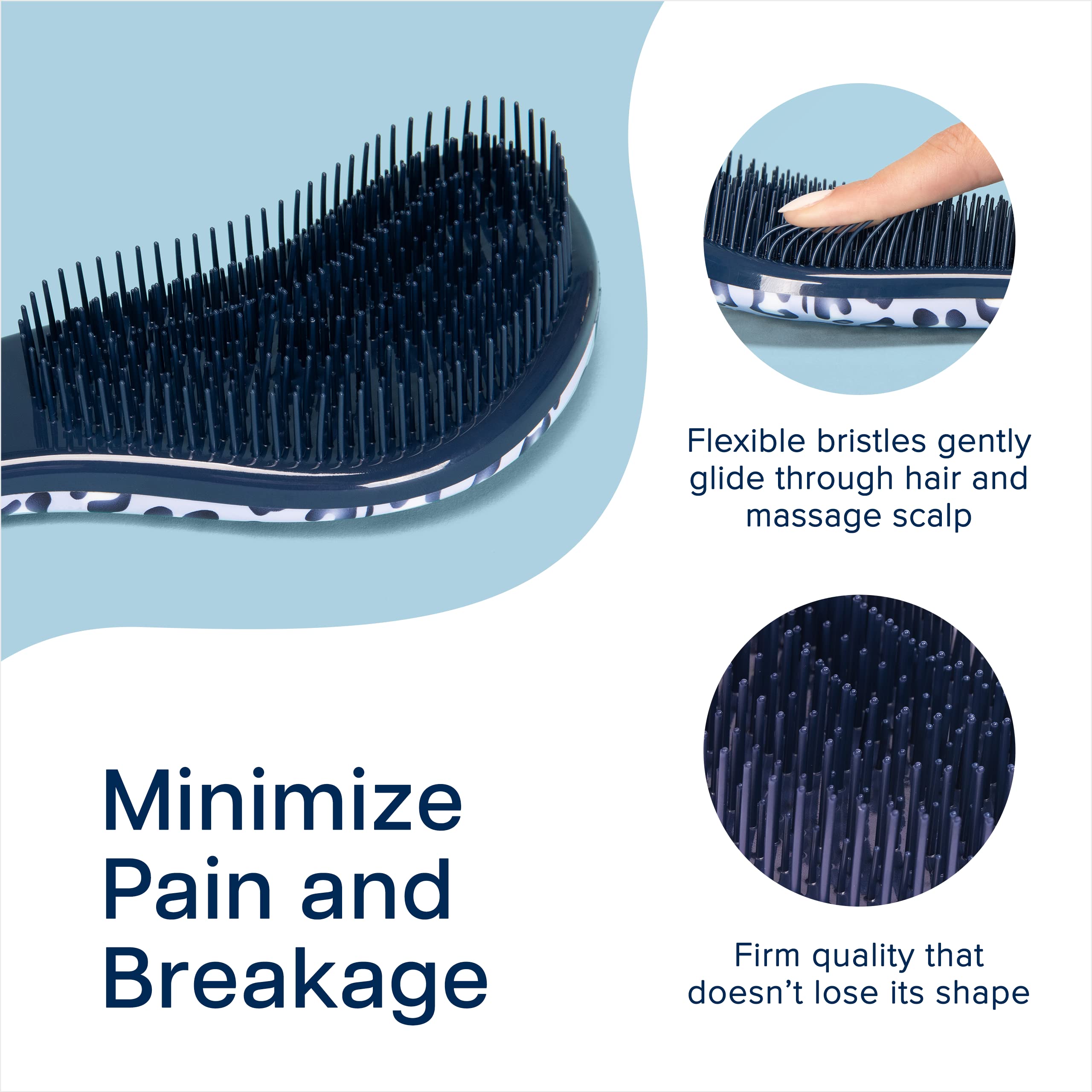 Crave Naturals Glide Thru cone-shaped bristles separate strands softly for less breakage