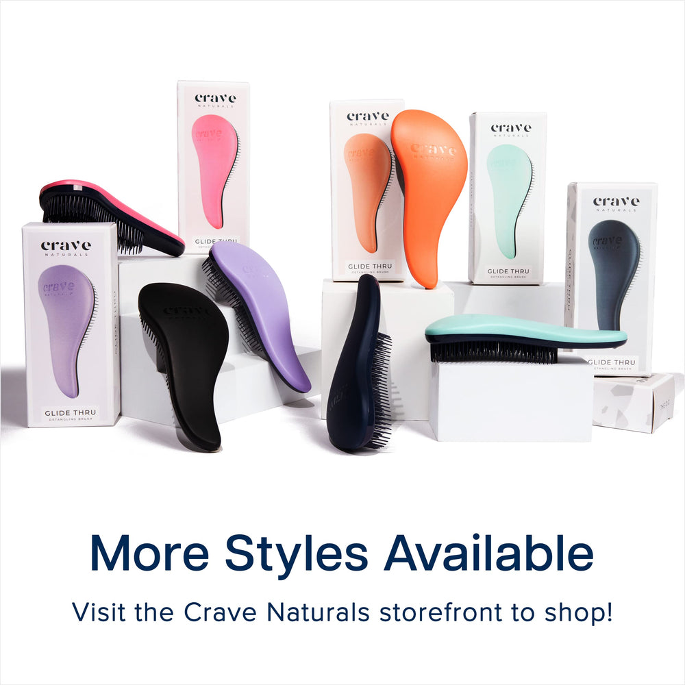 Crave Naturals Glide Thru bends with hair, reducing tugging during brushing.