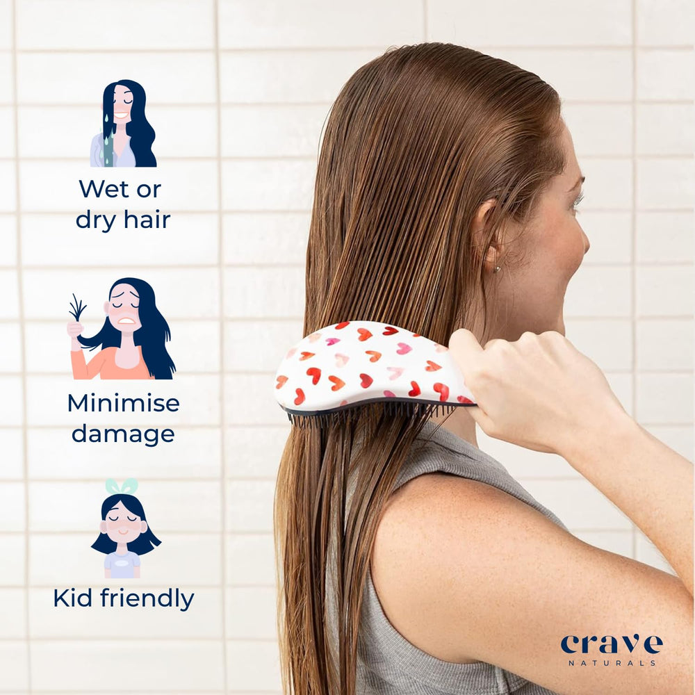 Works on curly and straight textures, including wigs and extensions for versatile styling.