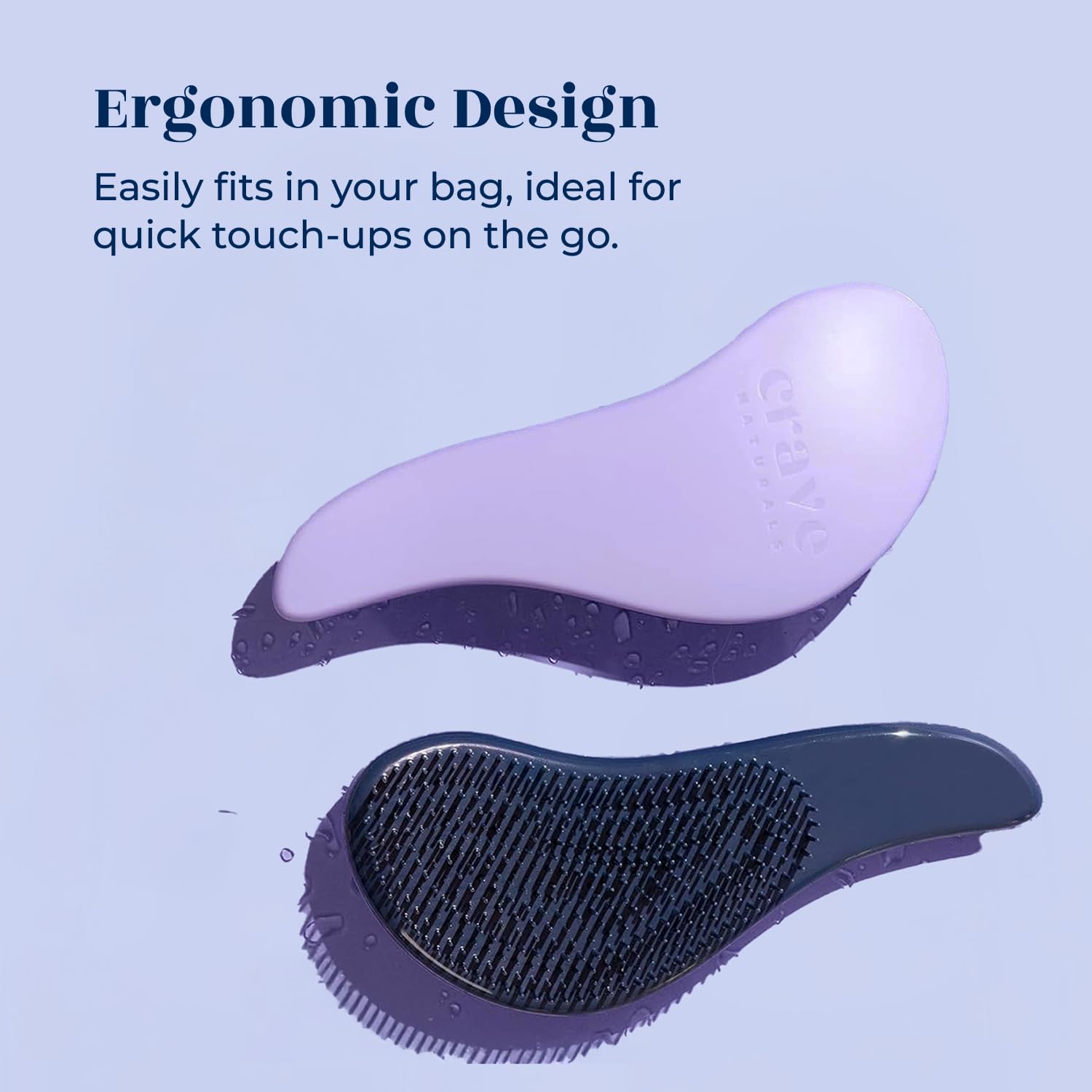 Ergonomic 7.5 inch handle provides a comfortable grip during brushing sessions.