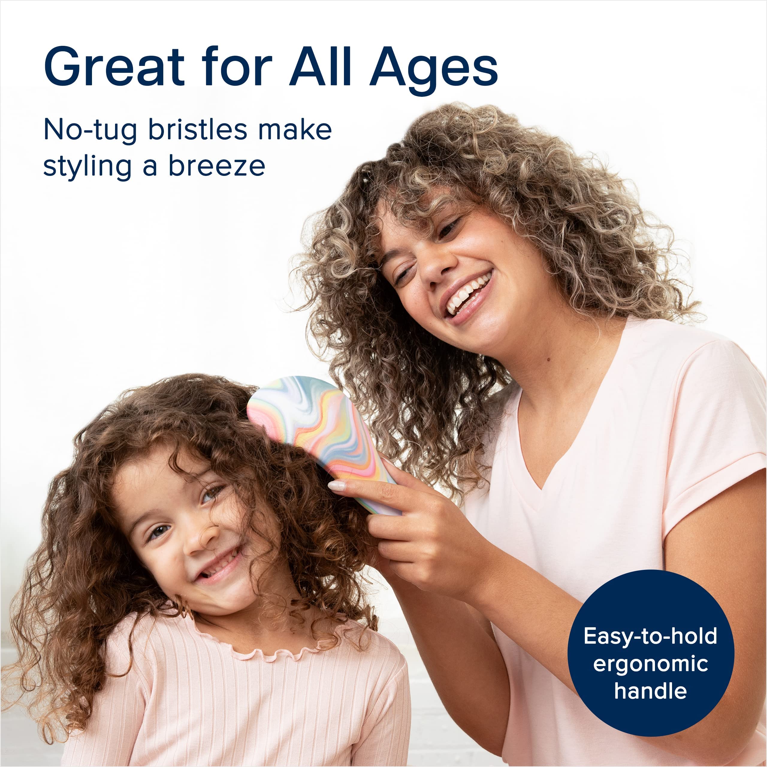 Crave Naturals Glide Thru Detangler Brush kid-friendly comfort for sensitive scalps during brushing.