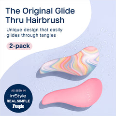 Crave Naturals Glide Thru Detangler Brush with soft hazy swirl provides gentle detangling for all hair types.