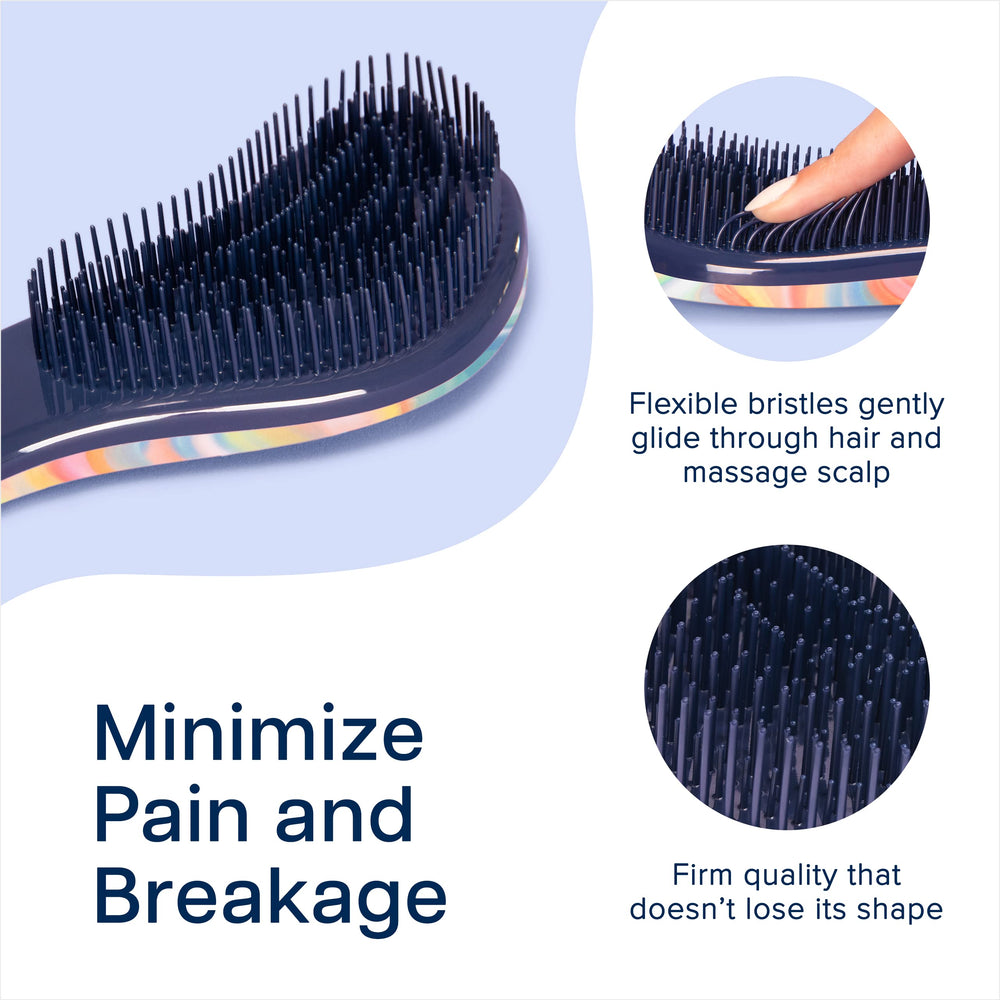 Crave Naturals Glide Thru Detangler Brush travel compact design fits purses for on-the-go styling.