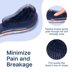 Crave Naturals Glide Thru Detangler Brush travel compact design fits purses for on-the-go styling.