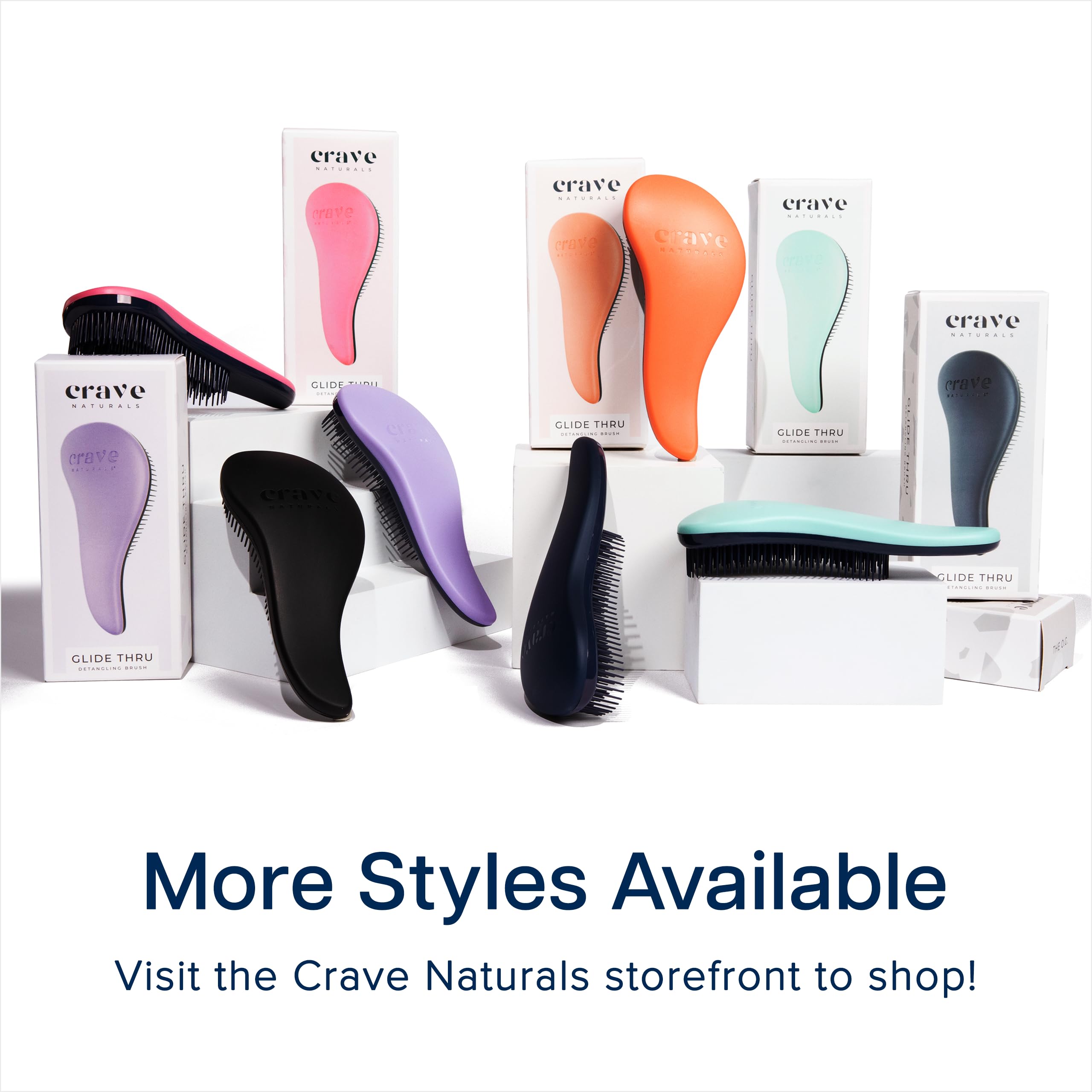 Crave Naturals Glide Thru Detangling Brush helps shape curls with natural bounce.
