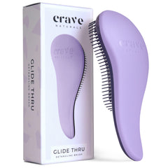 Crave Naturals Glide Thru brush with durable bristles for lasting detangling.