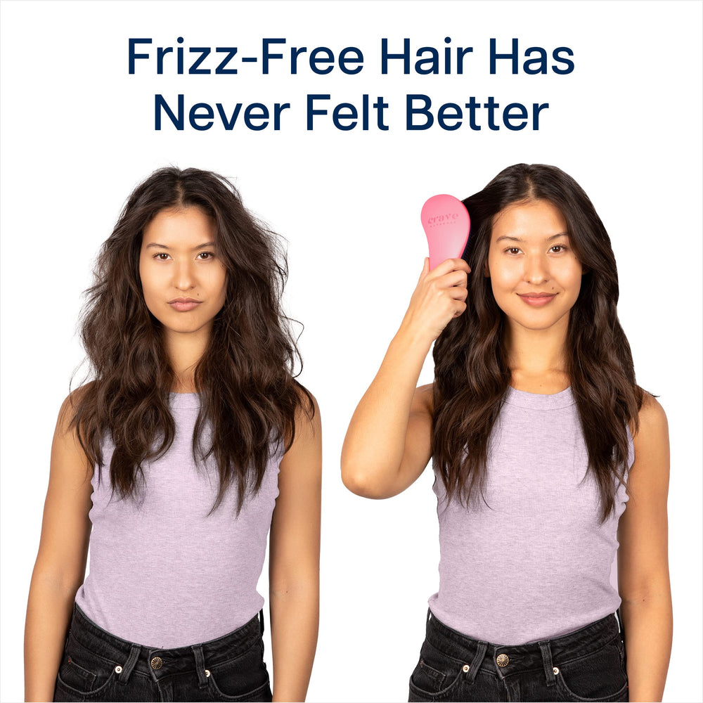 Crave Naturals Glide Thru lightweight brush fits in a purse or backpack