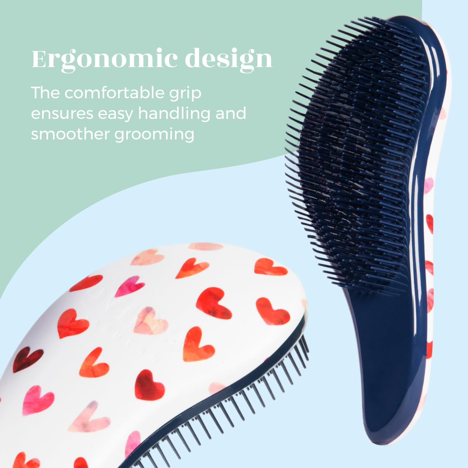 Crave Naturals brush works on wet or dry hair with soft bristles.
