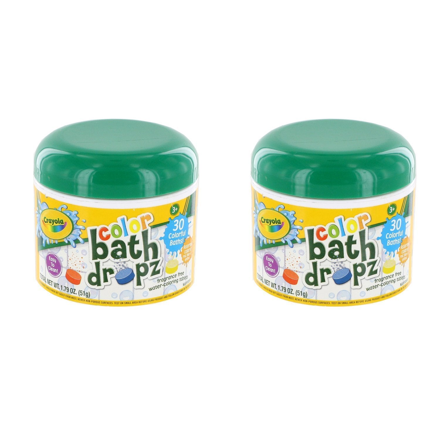 Crayola Dropz para baño, bolas de color que se disuelven rápido y sin fragancia.
