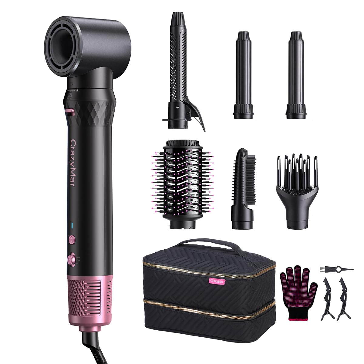 CrazyMar Air Wrap Hair Styler front view for salon-grade results at home.