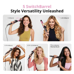 CrazyMar 1.0-inch ceramic barrel for versatile everyday curls