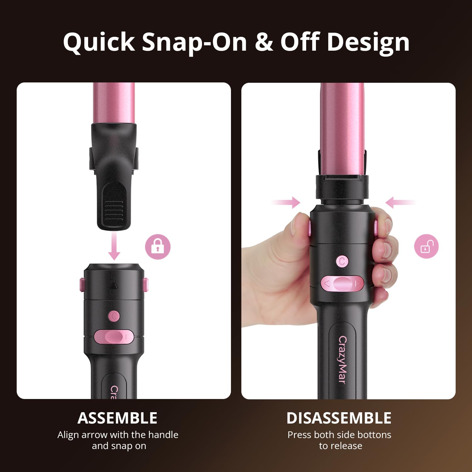 CrazyMar detangling comb aids easy sectioning during styling