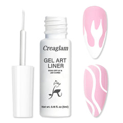 Creaglam Liner Blanco: bote para trazos nítidos en uñas francesas