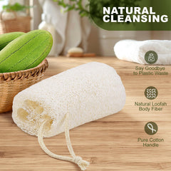 Createjoya lufa exfoliante suave, ideal para uso diario en la ducha.