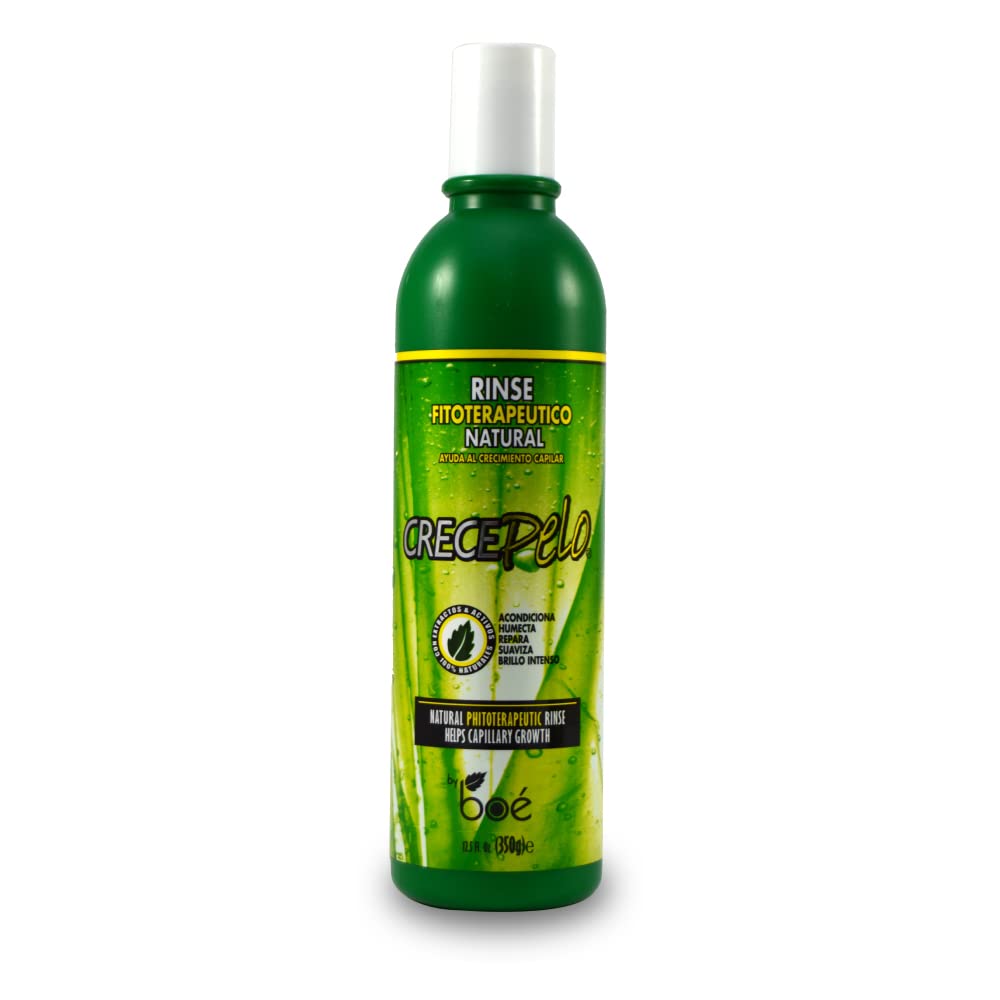 Crece Pelo leave-in bottle detangles and protects between washes.