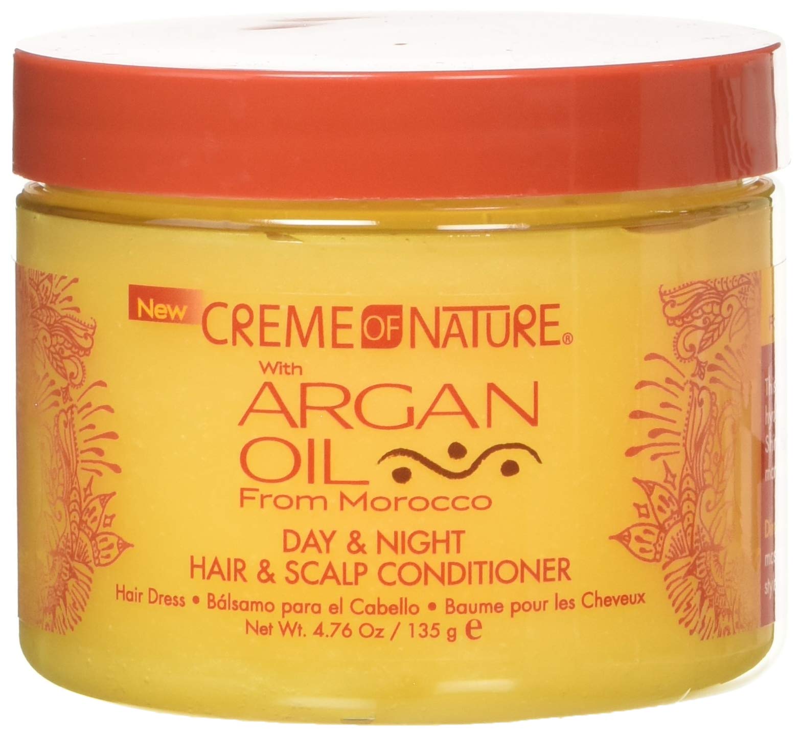 Creme of Nature Argan Oil Day & Night bottle close-up with premium Moroccan argan oil