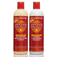 Champú hidratante de Creme of Nature Argan Oil, brillo natural para cabello texturizado.